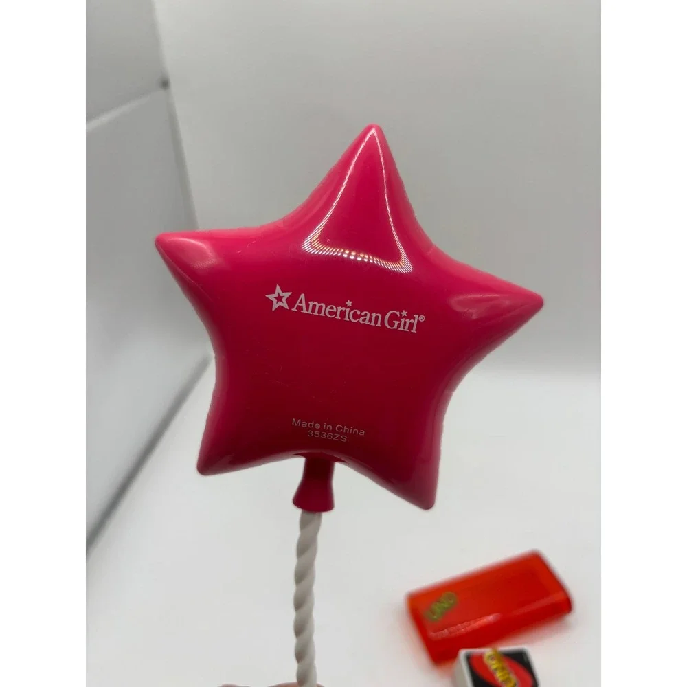 American‎ Girl Doll Pink Star Balloon Mini UNO Card Game Set Accessory